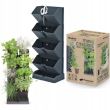 Vasi da fiori decorativi, modulari, antracite, 4x1 L, set da 4, 19,5x11,4x47,5 cm, Mini Cascade