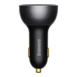 Baseus Autoladegerät-Set Digitalanzeige 140W Schnellladegerät PD, QC3.0, 1x USB, 1xTyp-C, Kabel inklusive Typ-C, 1m Schwarz