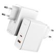 Baseus Network Charger Set 100W, GaN5 Pro Quick Charge, 1 x USB Type-C, cable Type-C to USB Type-C 100W, 1m, White