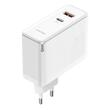 Baseus Network Charger Set 100W, GaN5 Pro Quick Charge, 1 x USB Type-C, cable Type-C to USB Type-C 100W, 1m, White