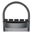  Set accessori per caminetto, supporto con 4 pezzi, acciaio, nero, 22x66 cm