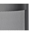  Set accessori per caminetto, supporto con 4 pezzi, acciaio, nero, 22x66 cm