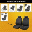 Set coprisedili per auto anteriori Nashville, sedili compatibili con airbag, Walser, universale, nero, 2 pz
