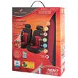 Front car seat cover set ZIPP-IT Basic Kent, Walser, with zipper, black with red, 2 pcs