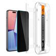 Spigen Glasfolie tR EZ Fit Privacy iPhone 15 Plus 2er-Set, Montageset