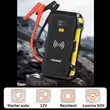 Avviatore per auto multifunzione Foxsur, 12V, 1200A, 39800 mAh, funzione batteria esterna, ricarica wireless 10W, torcia LED, portatile, porta EC-5, 2 porte USB, porta di tipo C