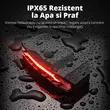 Freno posteriore per bicicletta con allarme antifurto e telecomando senza fili, West Biking, sensore di vibrazione e freno, 12,5 x 5 x 2,7 cm, nero