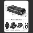 Freno posteriore per bicicletta con allarme antifurto e telecomando senza fili, West Biking, sensore di vibrazione e freno, 12,5 x 5 x 2,7 cm, nero