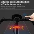 Freno posteriore per bicicletta con allarme antifurto e telecomando senza fili, West Biking, sensore di vibrazione e freno, 12,5 x 5 x 2,7 cm, nero