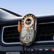 Lemontti Soporte para Coche con Carga Inalámbrica, 15W, apertura automática mediante sensor de infrarrojos, accesorio de ventilación, cable tipo C incluido, Negro Transparente