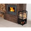 Set supporto legna per camino, 2 livelli, con 4 accessori 60 cm, acciaio, 40x30x73 cm