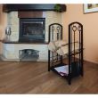 Set supporto legna per camino, 2 livelli, con 4 accessori 60 cm, acciaio, 40x30x73 cm