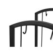 Set supporto legna per camino, 2 livelli, con 4 accessori 60 cm, acciaio, 40x30x73 cm