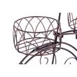 Supporto in metallo per vasi da fiori, Strend Pro, modello bicicletta, 3 supporti, 60x21x42 cm