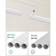 Mobile porta abiti con ruote per abiti, Artool, con ripiano per scarpe, acciaio, bianco, max 100 kg, 103,5x52,5x155 cm