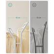 Mobile porta abiti con ruote per abiti, Artool, con ripiano per scarpe, acciaio, bianco, max 100 kg, 103,5x52,5x155 cm
