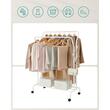 Mobile porta abiti con ruote per abiti, Artool, con ripiano per scarpe, acciaio, bianco, max 100 kg, 103,5x52,5x155 cm