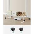Mobile porta abiti con ruote per abiti, Artool, con ripiano per scarpe, acciaio, bianco, max 100 kg, 103,5x52,5x155 cm