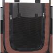 Pet playpen, Artool, textile, foldable, removable roof, brown and beige, 74x74x43 cm