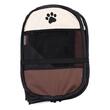Pet playpen, Artool, textile, foldable, removable roof, brown and beige, 74x74x43 cm