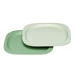 Set 2 piatti piani Eat Green per pappa per bambini, in bioplastica, lavabili in lavastoviglie, 4+ mesi, nip 37068