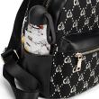 Jacquard backpack with Thea leather inserts