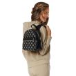 Jacquard backpack with Thea leather inserts