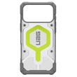 Funda UAG Pathfinder transparente MagSafe para iPhone 17 Pro con brillo neón activo