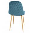 Kitchen/living room chair, Jumi, Vigo, velvet, metal, navy blue and natural, 44x52x85 cm
