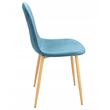 Kitchen/living room chair, Jumi, Vigo, velvet, metal, navy blue and natural, 44x52x85 cm