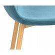 Kitchen/living room chair, Jumi, Vigo, velvet, metal, navy blue and natural, 44x52x85 cm