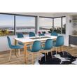Kitchen/living room chair, Jumi, Vigo, velvet, metal, navy blue and natural, 44x52x85 cm
