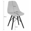 Sedia in stile scandinavo, Artool, Osaka, PP, legno, crema e nero, 46x54x81 cm