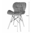 Sedia in stile scandinavo, Artool, Lago, velluto, legno, marrone, 47x52,5x74 cm