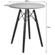 Tavolo in stile scandinavo, Artool, rotondo, MDF e legno, naturale, 60x73 cm
