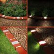 Bordo decorativo, effetto mattone, 2 lampade LED con illuminazione solare, set da 10 pezzi, 2,1 m