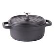 Pentola in alluminio con coperchio, nera, 2,2 L, 20 cm, Verk Group
