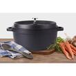 Pentola in alluminio con coperchio, nera, 2,2 L, 20 cm, Verk Group