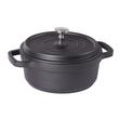 Pentola in alluminio con coperchio, nera, 2,2 L, 20 cm, Verk Group