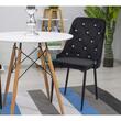 Sedia in stile scandinavo, Artool, Amore, velluto, metallo, nero, 48x56x93 cm