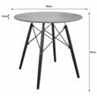 Tisch im skandinavischen Stil, Artool, rund, MDF und Holz, rustikal braun, 80x75 cm