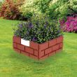 Recinzione decorativa da giardino, con illuminazione solare, set da 4, 42x29 cm