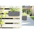 Fioriera decorativa, supporto in metallo, sistema di irrigazione, grigio, 38x18x16,2 cm, Boardee Fencycase W
