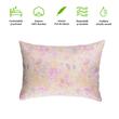 Cuscino HappyNest Farm, a fiori, rosa, 50x70 cm, 30% piumino, tipo classico