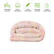 Trapunta invernale HappyNest, a fiori, rosa, 150x200 cm, con 30% piuma d'oca, fodera in cotone OEKO TEX