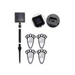 Solar garden lamp, Verk Group, animal footprint model, AA, 1.2 V, set of 4, 9x12 cm
