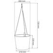 Vaso decorativo con catena, Prosperplast, Rato Round, rotondo, marrone, 25,6x21,9 cm