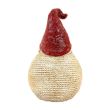 Decorazione natalizia, ceramica, Babbo Natale con cappello rosso, 26x19x42,5 cm