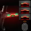 Freno posteriore bicicletta, 42 LED, 6 modalità di illuminazione e telecomando wireless, vestibilità universale inclusa MTB, portacanna, ricarica USB, autonomia batteria 40 ore, plastica ABS, resistente all'acqua, 11 x 4,8 x 2,9 cm, West Biking, nero