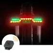 Freno posteriore bicicletta, 42 LED, 6 modalità di illuminazione e telecomando wireless, vestibilità universale inclusa MTB, portacanna, ricarica USB, autonomia batteria 40 ore, plastica ABS, resistente all'acqua, 11 x 4,8 x 2,9 cm, West Biking, nero